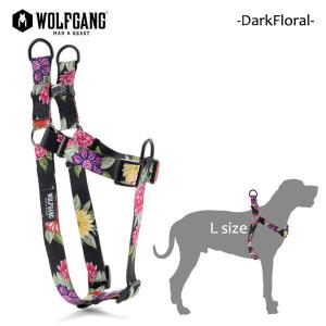 WOLFGANG MAN＆BEAST・ウルフギャング/犬用/ハーネス/DarkFloral HARNESS/Lサイズ/大型犬/AMERICAN MADE/21｜selfishsurf