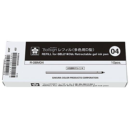 サクラクレパス 多機能ペン替芯 ボールサインプレミアム2+1用 R-GBM04#49 黒 10本