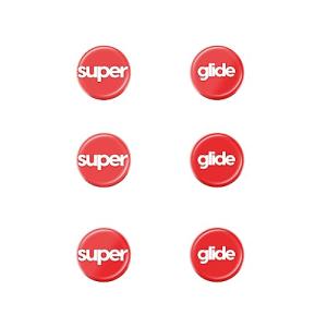 Superglide2 マウスソール for Universal 9mm x 6 マウスフィート [ 強化ガラス素材 ラウンドエッヂ加工 高耐久 低摩｜selftraders-shopping