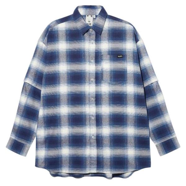 [エックスガール] カジュアル PLAID 2WAY SHIRT レディース BLUE