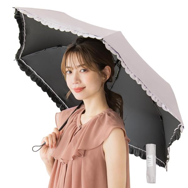 CICIBELLA 日傘 uvカット 100 折り畳み フリル 晴雨兼用 軽量 164g超軽量 日傘...