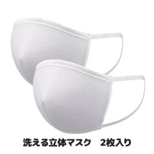 ウイルス対策 日本製 洗える立体マスク 2枚入り 洗える  日本製 男女兼用  マスク 風邪 インフルエンザ予防 GOTO イート トラベル 
