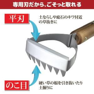 草取り 道具 根こそぎ ごそっと除草くわ 園芸...の詳細画像3