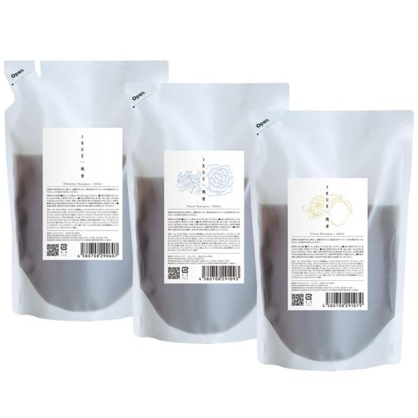 IKUE 幾重 シャンプー 詰め替え 450mL フルーティフローラル フレッシュシトラス ホワイト...