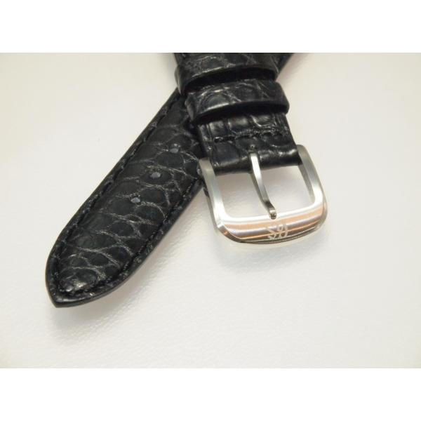 Grand　Seiko【グランドセイコー】尾錠付き　クロコダイル時計ベルト　18ミリ　マットブラック