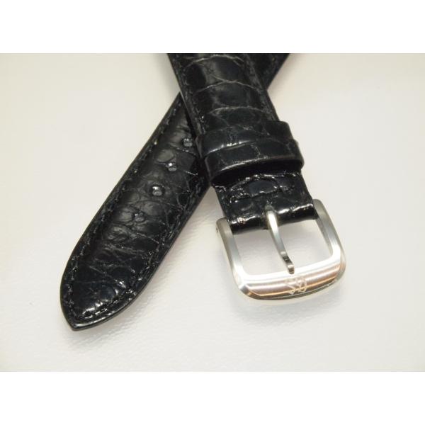 Grand　Seiko【グランドセイコー】尾錠付き　クロコダイル時計ベルト　18ミリ　ミラーブラック