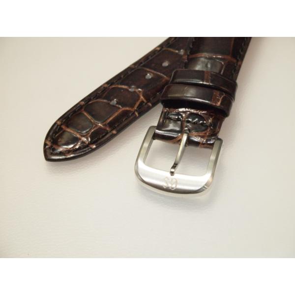 Grand　Seiko【グランドセイコー】尾錠付き　クロコダイル時計ベルト　19ミリ　竹符　ブラウン