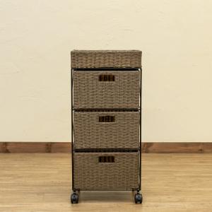 ラタン調 チェスト 収納ラック ランドリー収納...の詳細画像3