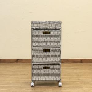ラタン調 チェスト 収納ラック ランドリー収納...の詳細画像4