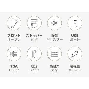 スーツケース フロントオープン 機内持ち込み ...の詳細画像3