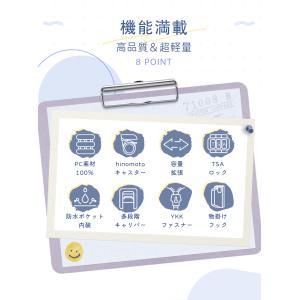 スーツケース キャリーケース 機内持ち込み 拡...の詳細画像2