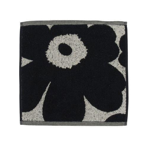 ウニッコ ミニタオル 30×30cm ダークブルー Unikko コットン   marimekko ...