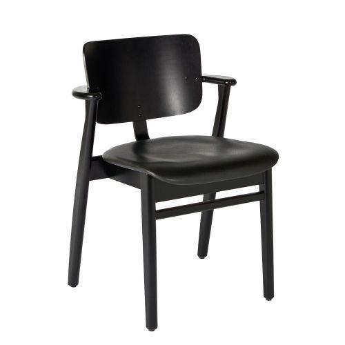 ドムスチェア バーチ材 ブラックステイン×レザー Domus chair  Artek アルテック