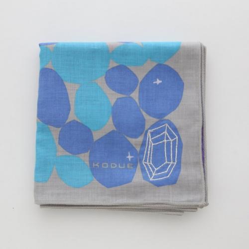 ひびのこづえ ハンカチ STONE ブルー