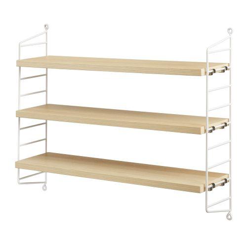 ストリングポケット アッシュ×ホワイト 石膏ボードアンカー付き  String Pocket