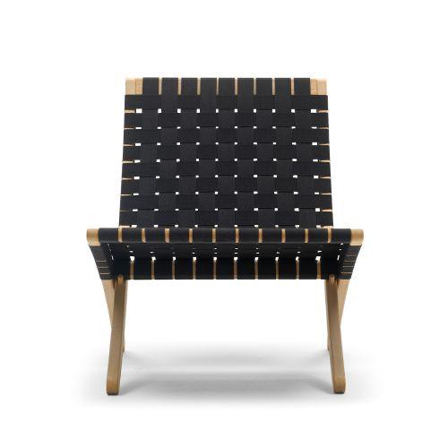 MG501 キューバチェア CUBA CHAIR オーク材 オイル仕上げ コットンウェビング ブラッ...