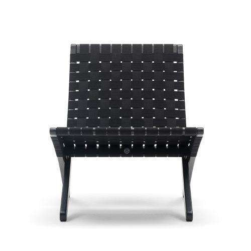 MG501 キューバチェア CUBA CHAIR オーク材 ブラック塗装 コットンウェビング ブラッ...