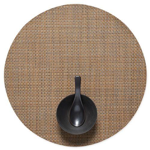 チルウィッチ ランチョンマット バスケットウィーブ ラウンド チーク   Chilewich チルウ...