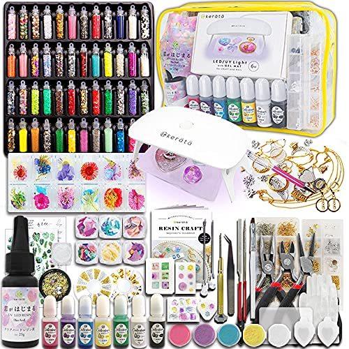 (ケラッタ) UV レジン クラフト セット スターターキット 初心者 ドライフラワーでボタニカルア...