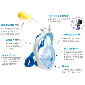 シュノーケルマスク フルフェイス 180度視野...の詳細画像2