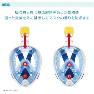シュノーケルマスク フルフェイス 180度視野...の詳細画像3