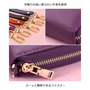 財布 レディース 長財布 牛革 ガバっと開く ...の詳細画像3