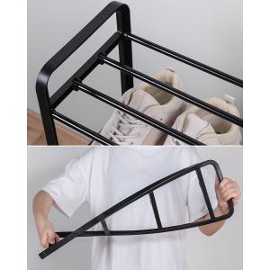 シューズラック 4段 収納 ラック フレームラ...の詳細画像2