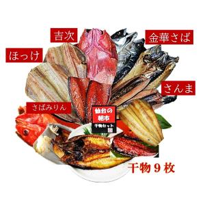 干物 魚 誕生日 ご自宅用 ギフト ちょっと贅沢な仙台の朝市ひもの豪華5種９枚セット