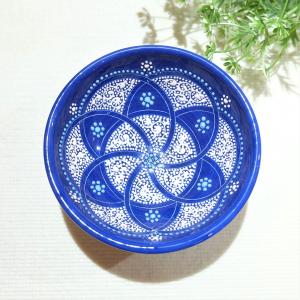 トルコ陶器 置き物 菓子器 トルコブルー ハンドメイド 結婚 新築 小物