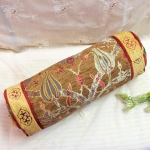 筒型のトルコシュニール素材クッションカバー 48xφ15cm スターリー
