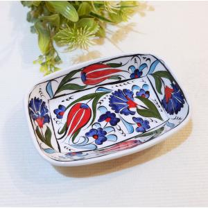 トルコ雑貨 トルコ陶器 キュタフア陶器 小皿 豆皿 ハンドメイド