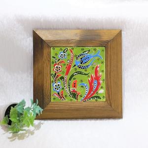 トルコ ヴィンテージ*Kutahyaキュタフヤ陶器*ハンドペイントフラワーベース 壺（トルコ産キュタフヤ陶器）花瓶・インテリア 地中海 ハンドメイド