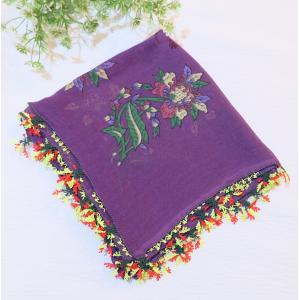 トルコ オヤ OYA イーネオヤ ビンテージ スカーフ 可愛い 花 モチーフ