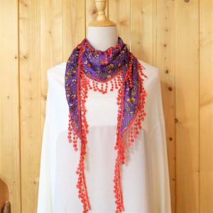 トルコ オヤ OYA イーネオヤ ビンテージ スカーフ 可愛い 花 モチーフ