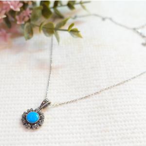 アクセサリー ターコイズ シルバーネックレス ペンダント プレゼント