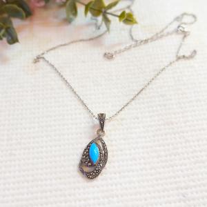 トルコ石 アクセサリー ターコイズ シルバーネックレス ペンダント 御