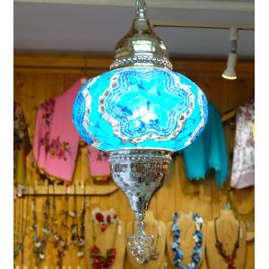 トルコ雑貨 吊り下げ トルコモザイクランプ 綺麗い エキゾチック LED