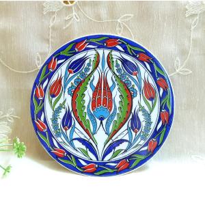 壺（トルコ産キュタフヤ陶器）花瓶・インテリア 地中海 ハンドメイド