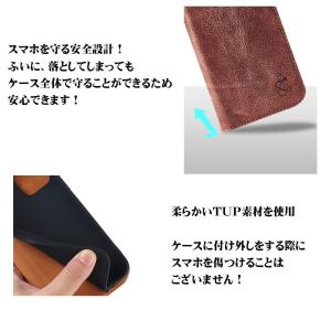 iPhone スマホケース 手帳型 本革 iP...の詳細画像5