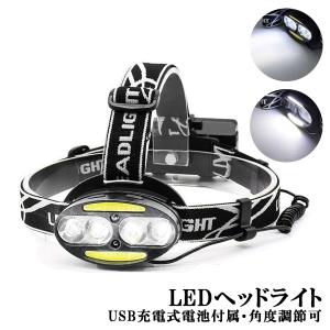 ヘッドライト 充電式 LED 充電池付 センサー付 5000ルーメン