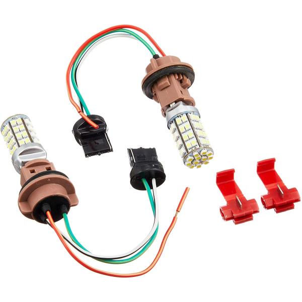 LEDウインカー T20 2チップ120 ポジション ホワイト/オレンジ・レッド/オレンジ  ツイン...