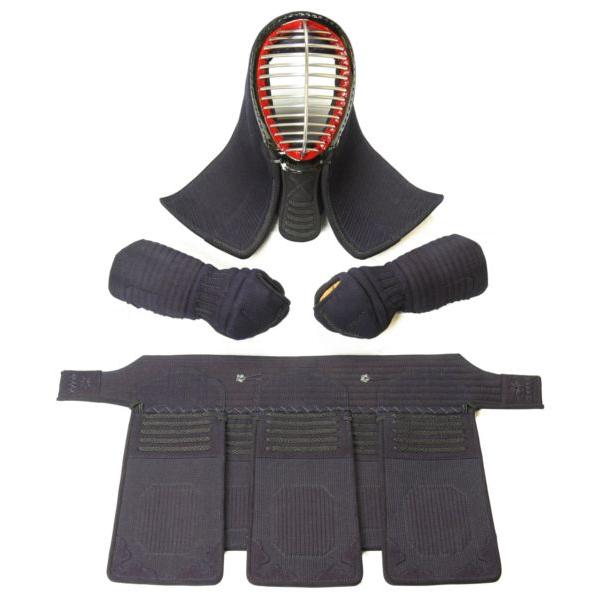 剣道　防具（面・甲手・垂）セット　「輝」　（12mmミシン刺し）