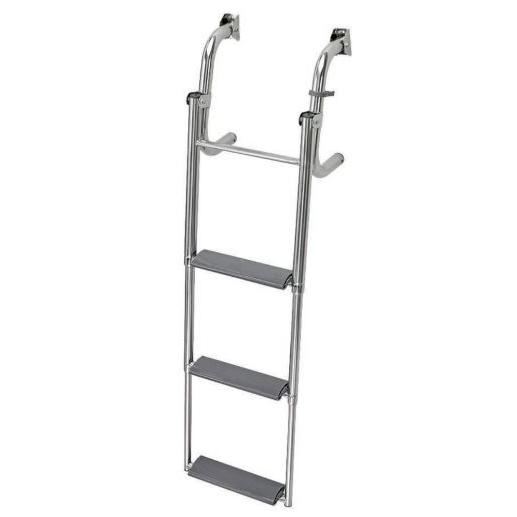 [65957C]テレスコピックトランサムラダー（チルドアップ） 4ステップ(3段伸縮) PLASTI...