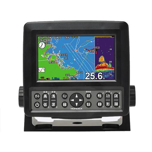 HONDEX HE-601GP3 魚群探知機 プロッター魚探 GPSアンテナ内蔵 5型ワイド 　ホン...
