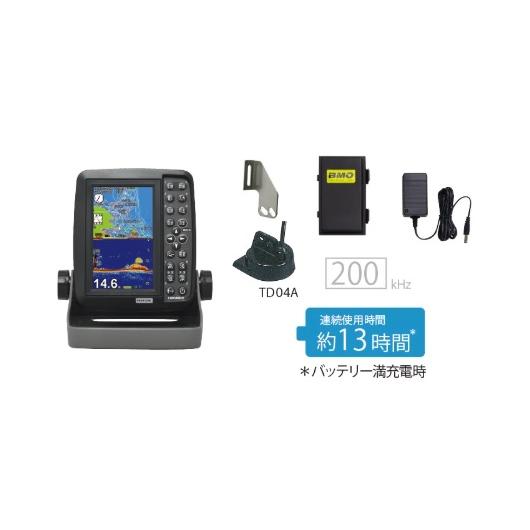 ホンデックス 魚群探知機 PS-611CN2+BM +BP10 万能パイプ・BMO製リチウムバッテリ...