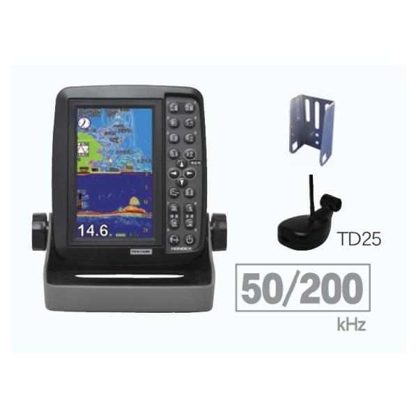 ホンデックス 魚群探知機 PS-611CN2-DP SF10+BP05 遮光フード・万能パイプ セッ...