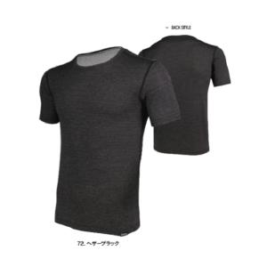 JW-608 72.ヘザーブラック  BT冷感速乾デュアルブロック ショートスリーブ クルーネックシャツ おたふく手袋 冷感 吸汗 速乾 消臭