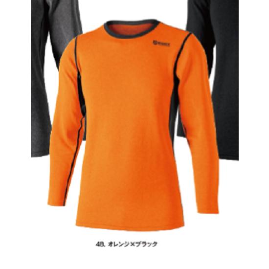 JW-180 48.オレンジ×ブラック  BTデュアルブラッシュド  ヘビーウエイト クルーネックシ...