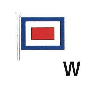 国際信号旗　文字旗　【W旗】　小型　71cm ｘ 86cm　トロピカル　ばら売り　Internati...