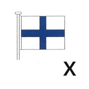 国際信号旗　文字旗　【X旗】　小型　71cm ｘ 86cm　トロピカル　ばら売り　Internati...